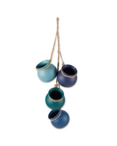 BLUE TONES DANGLING MINI POTS
