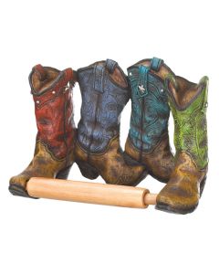 COWBOY BOOTS TOILET PAPER HOLDER