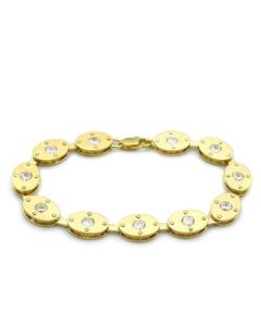 Matte Gold & Gold Brass Bracelet