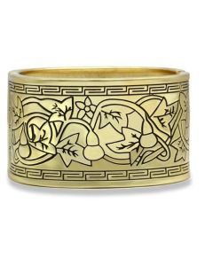 Flash Gold White Metal Bangle 