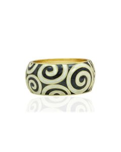 Gold White Metal Bangle