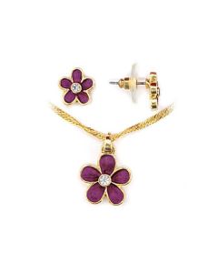 Gold White Metal Jewelry Sets with Top Grade Crystal in Clear