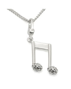 Silver 925 Sterling Silver Chain Pendant with Top Grade Crystal in Clear