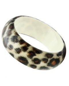 Resin Bangle with Synthetic Stone in Animal pattern
